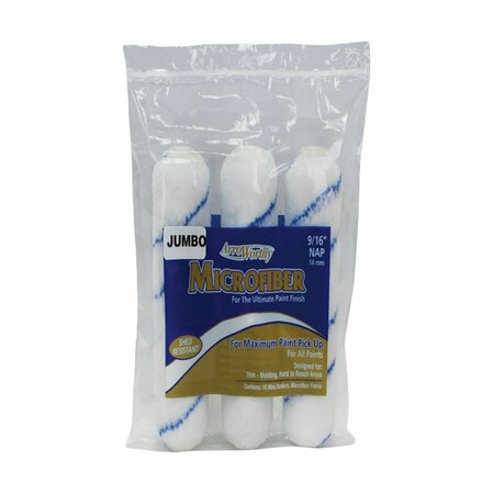 ARROWORTHY Microfiber 4 x 4 in. Mini Paint Roller Cover, White, 3PK 1807882